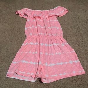 Brand; So Size; Large(10/12) Color; Tie Dye Coral and White. It’s a romper